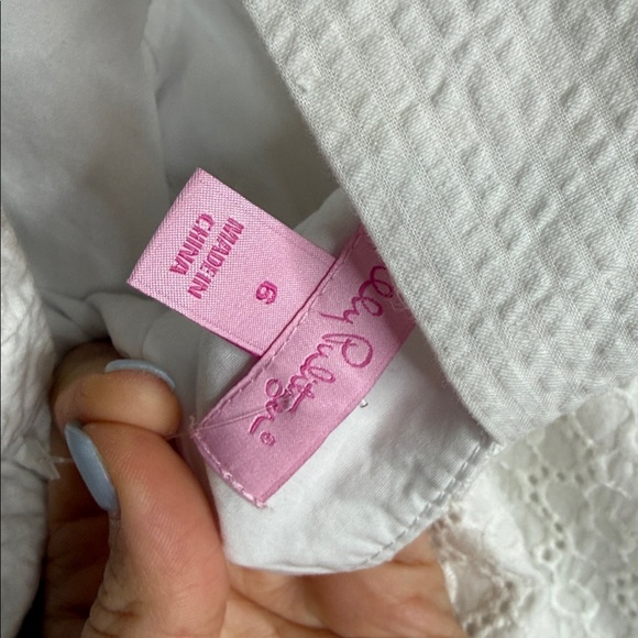 Lilly Pulitzer Bay Dress White Lace Shift Sleeveless Style 47906 size 6 - Picture 10 of 12